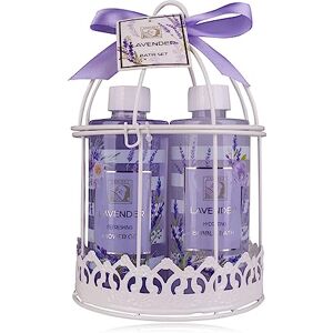 accentra set de douche femme coffret cadeau LAVENDER dans un magnifique panier en fil métallique, set de soins 4 pièces avec gel douche, lotion pour le corps, bain moussant et bien plus encore. Publicité