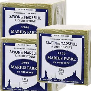 Marius Fabre SAVON DE MARSEILLE l'Huile d'Olive Cube de 400 Gr Lot de 3 Cubes 400 Gr - Publicité