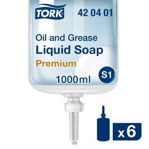 Tork Savon liquide Tork S1 ateliers et industries - Cartouche 1 litre - Lot de 6 Noir