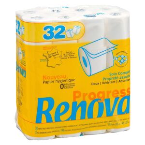 Renova Papier toilette double épaisseur Renova Progress - 32 rouleaux de 140 feuilles Violet