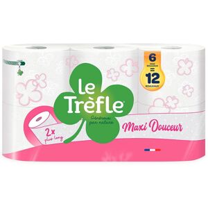 Le trefle Papier toilette double épaisseur Le Trèfle Maxi Douceur - 12 = 24 rouleaux