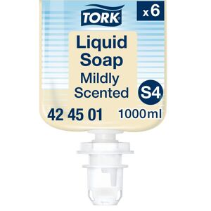 Tork Savon liquide Tork Parfum frais, pour distributeur S4 - Cartouche de 1 L - Lot de 6 Or rose