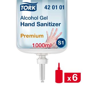 Tork Gel hydroalcoolique Tork Premium - Cartouche 1 litre - Lot de 6 Anthracite