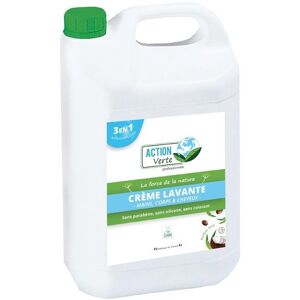 Action verte Bidon de 5L gel lavant mains, corps, cheveux Ecolabel parfum miel fleur d'oranger