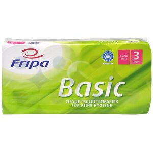 Fripa Papier toilette Basic, 2 couches, blanc - Lot de 5