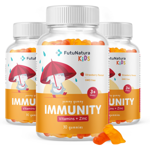 FutuNatura KIDS 3x IMMUNITY - Gummies pour enfants pour le système immunitaire , ensemble 90 gummies