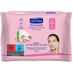 Septona Lingettes nettoyantes pour le visage à l'extrait d'orchidée, 20 lingettes