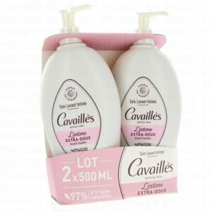 CAVAILLES Soin Lavant Intime Extra-Doux lot de 2 x 500ml - Publicité