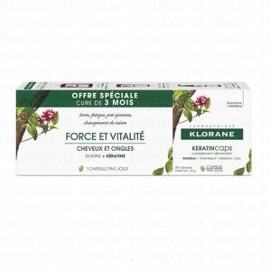 KLORANE Force et vitalité Keratincaps 3x30 Capsules - Publicité