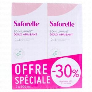 SAFORELLE Soin lavant doux lot de 2 flacon 500ml - Publicité