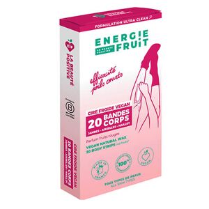 20 Bandes de Cire Froide Naturelle Corps Energie Fruit