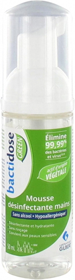 Bactidose Green Mousse Mains sans Rinçage 50ml