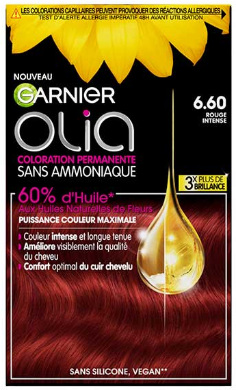 Garnier Olia Vivids Coloration Permanente Sans Amoniaque N°6.60 Rouge Intense