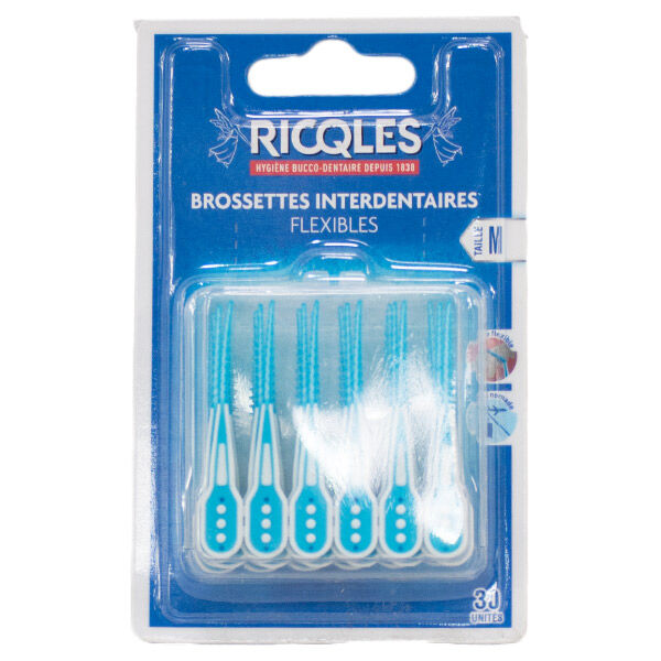 Ricqles Brossettes Interdentaires Flexibles Taille M 30 unités