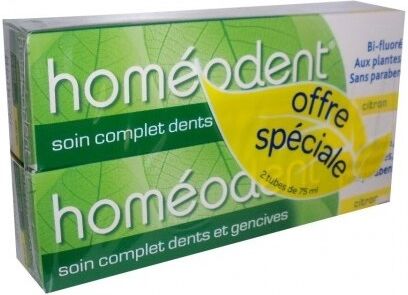 Boiron Homéodent Dentifrice Soin Complet Citron Lot de 2 x 75ml