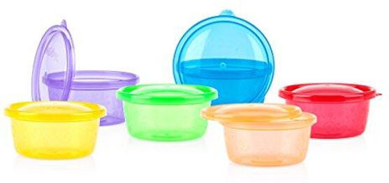 Nuby Petits Pots pour En-Cas avec Couvercle Lot de 6 x 300ml