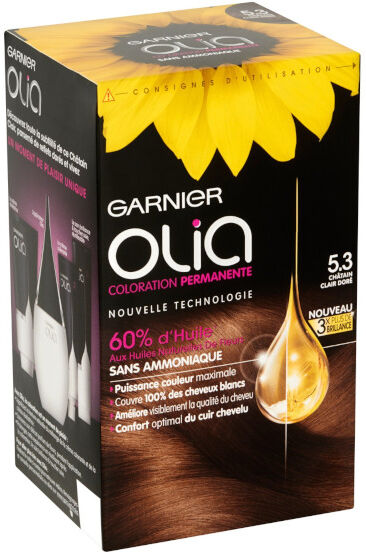 Olia Garnier Olia Coloration Permanente Sans Ammoniaque 5.3 Châtain Clair Doré