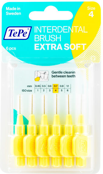 TePe Brossette Interdentaire Extra Souple Jaune Pastel 0.7mm 6 unités