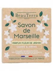 Beauterra Savon de Marseille Solide Parfum Fleur de Jasmin 100 g - Pain 100