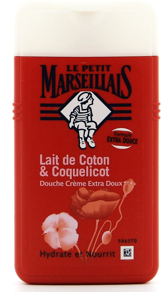 Le Petit Marseillais Douche Crème Extra Doux - Lait de Cotons & Coquelicot