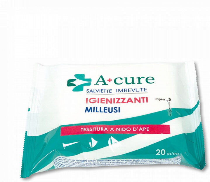 LINGETTES NETTOYANTES DÉSINFECTANTES 'A + CURE'