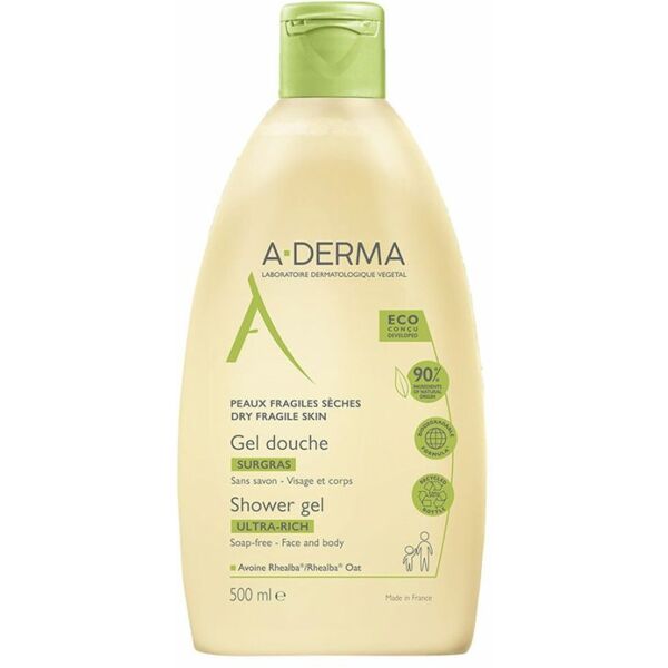 aderma (pierre fabre it.spa) les indispensables gel doccia surgras a-derma 500ml