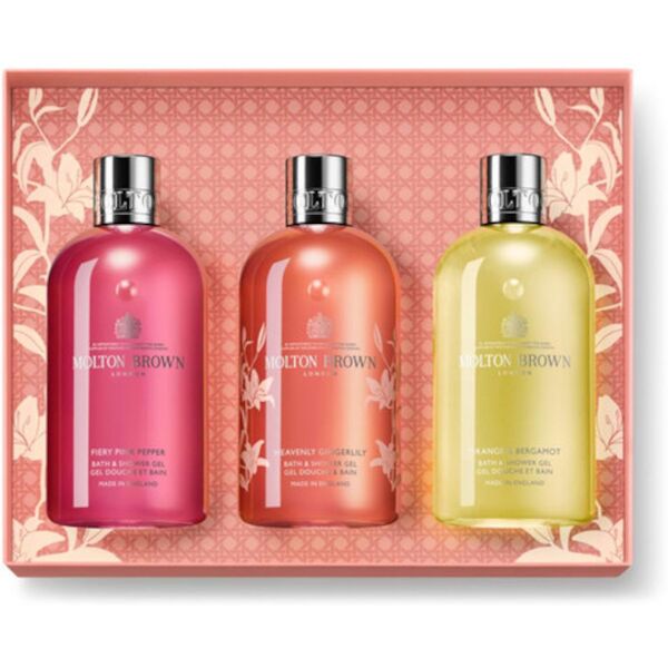 molton brown floral & citrus body care gift set 3 x 300 ml