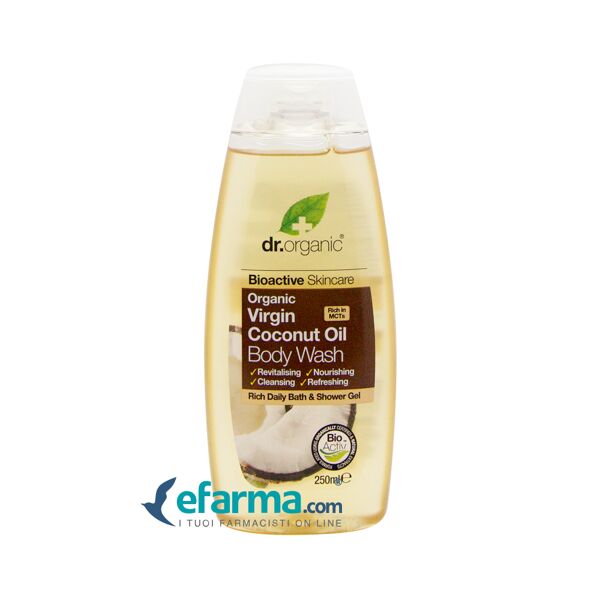 dr. organic virgin coconut oil body wash detergente corpo 250 ml