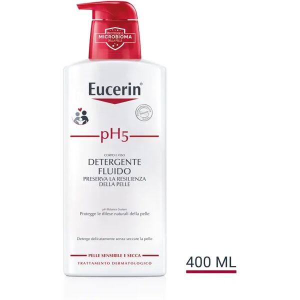 eucerin ph5 detergente fluido viso e corpo pelle sensibile 400 ml