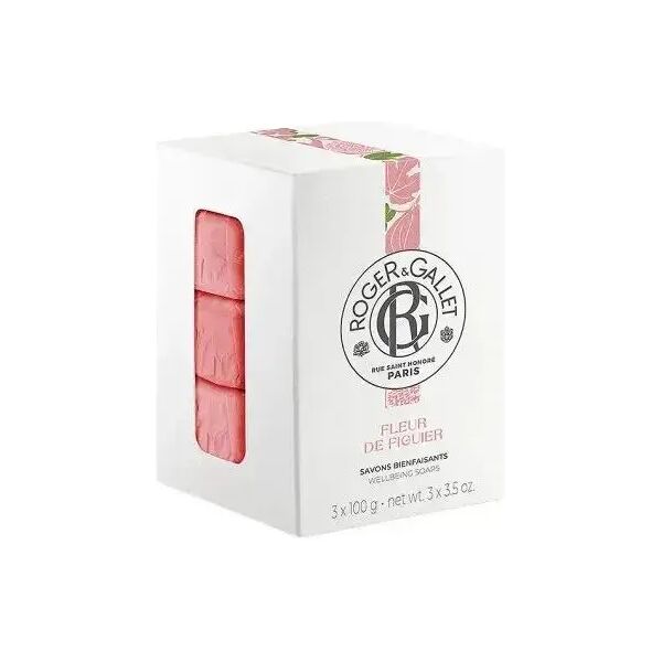 roger&gallet roger & gallet fleur figuier box saponette 3 pezzi