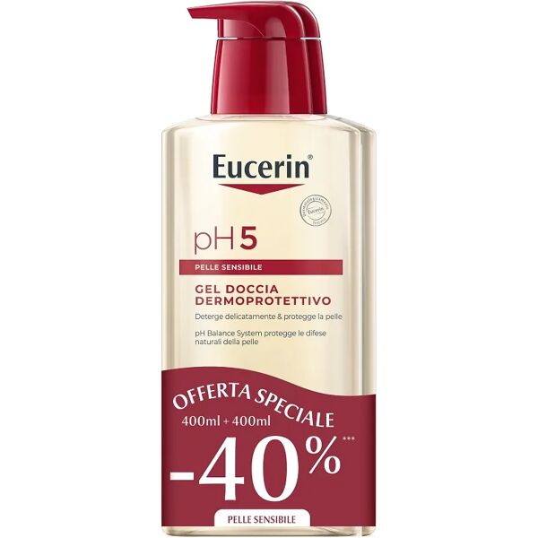 eucerin ph5 gel doccia dermoprotettivo pelle sensibile promo bipacco 2x400 ml