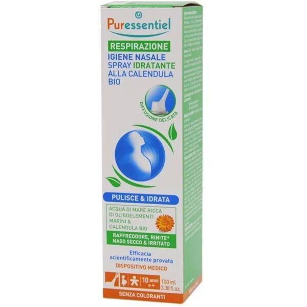 puressentiel respirazione igiene nasale idratante alla calendula bio spray 100 ml