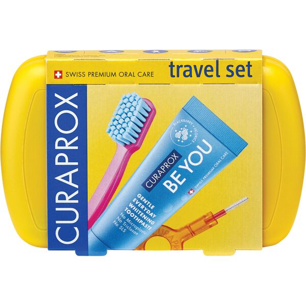 curaprox travel set yellow