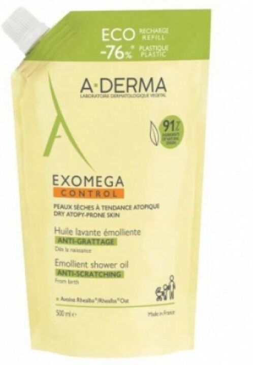 Aderma (Pierre Fabre It.Spa) Exomega Control Olio Lavante Emolliente A-Derma Ecoricarica 500ml