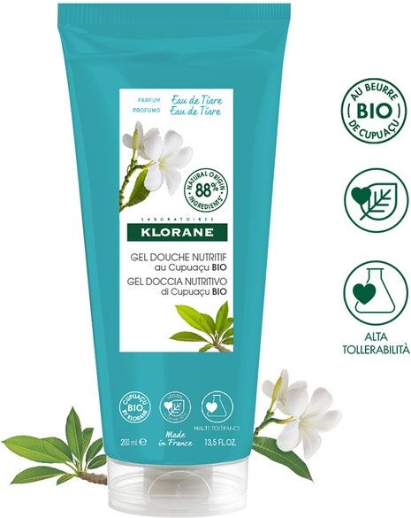 Klorane Gel Doccia Eau De Tiarè 200 ml