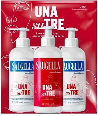 SAUGELLA Dermoliquido Una Su Tre Bundle Detergente 3 x 200 Ml