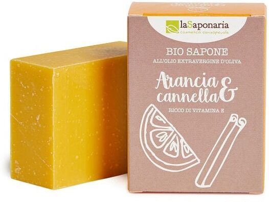 LA SAPONARIA Arancia e Cannella Sapone Biologico 100 g All'olio Extravergine D'oliva