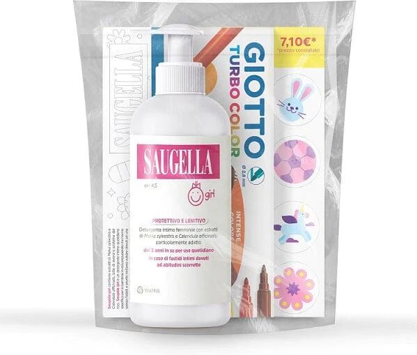 SAUGELLA Bundle Girl Detergente 200 Ml Con Omaggio Giotto Turbo Color