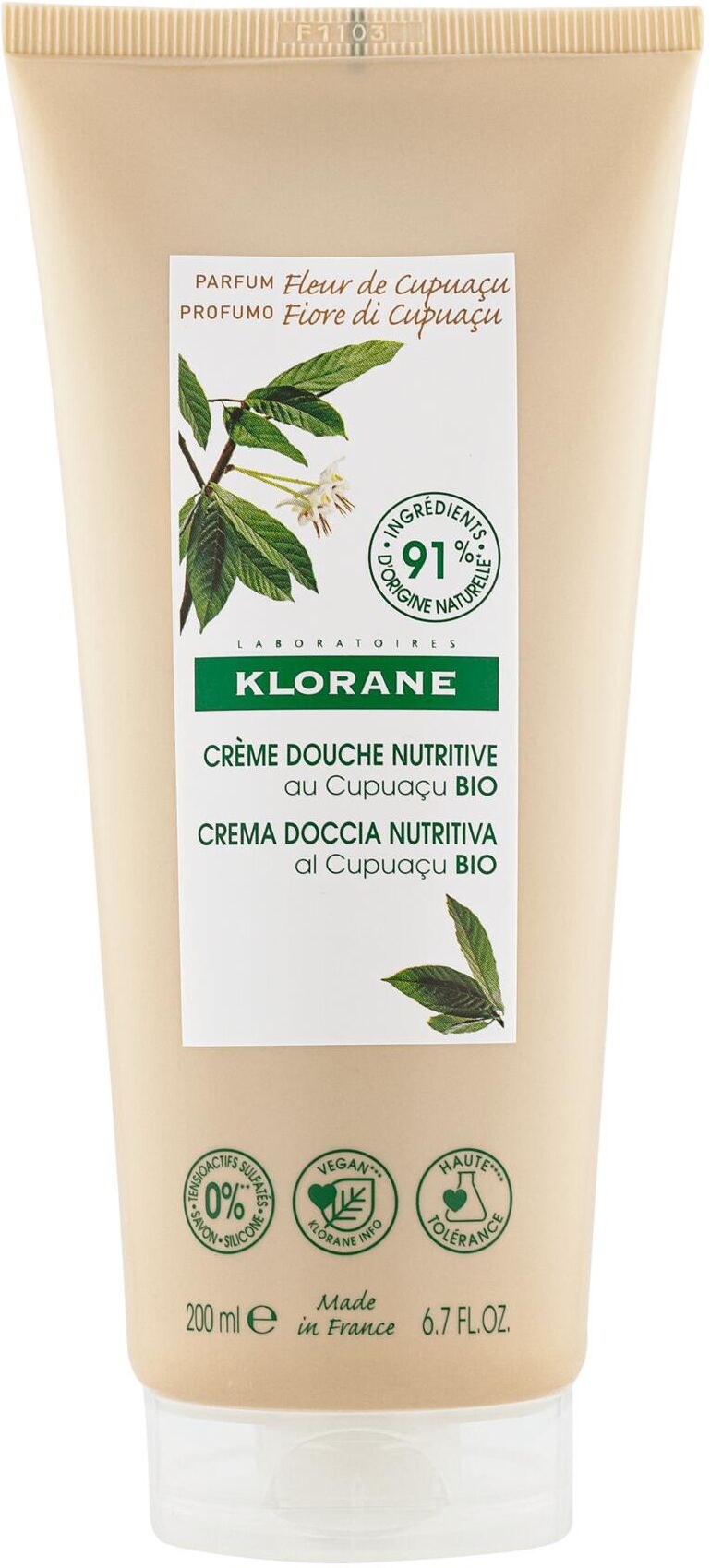 Klorane Crema Doccia Nutritiva Al Burro Di Cupuacu Bio 200ml