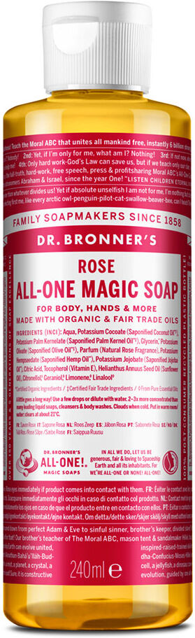 Dr. Bronner's 18-in-1 Liquid Soap Rose 240ml