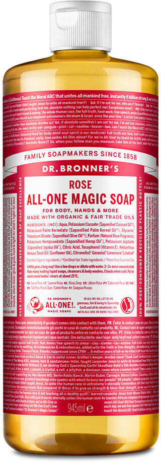 Dr. Bronner's 18-in-1 Liquid Soap Rose 945ml