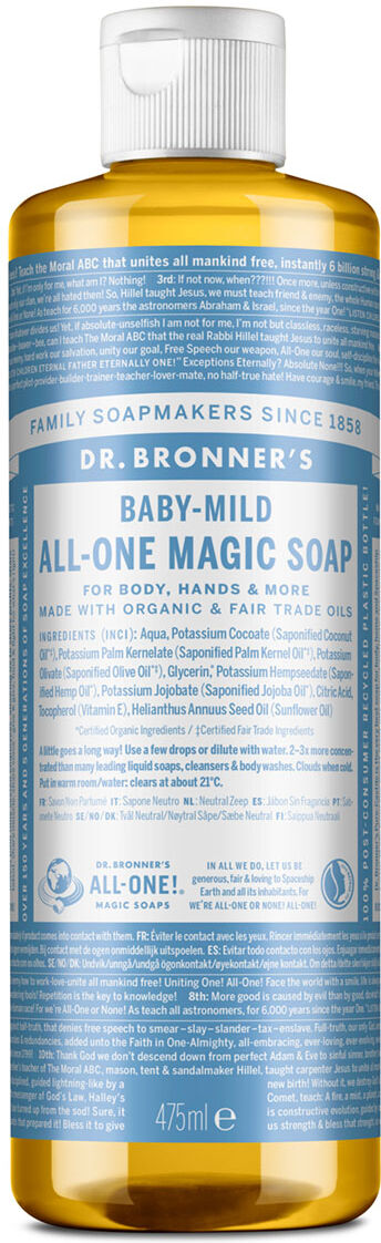 Dr. Bronner's 18 In 1 Liquid Soap Unscented 475ml