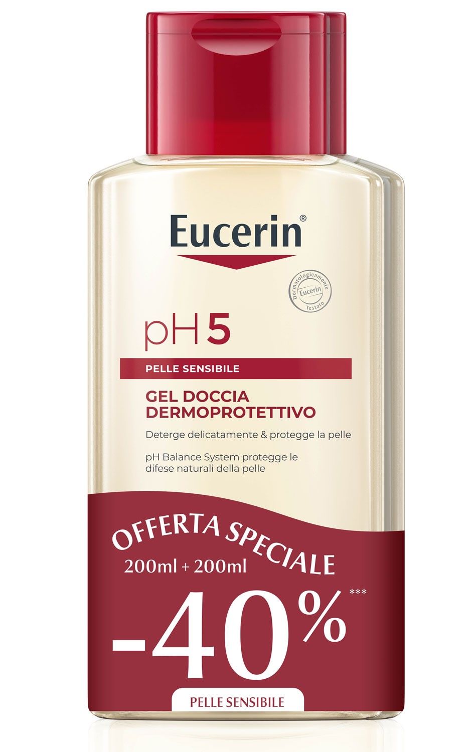 Eucerin Bipacco Ph5 Gel Doccia Dermoprotettivo 200ml+200ml