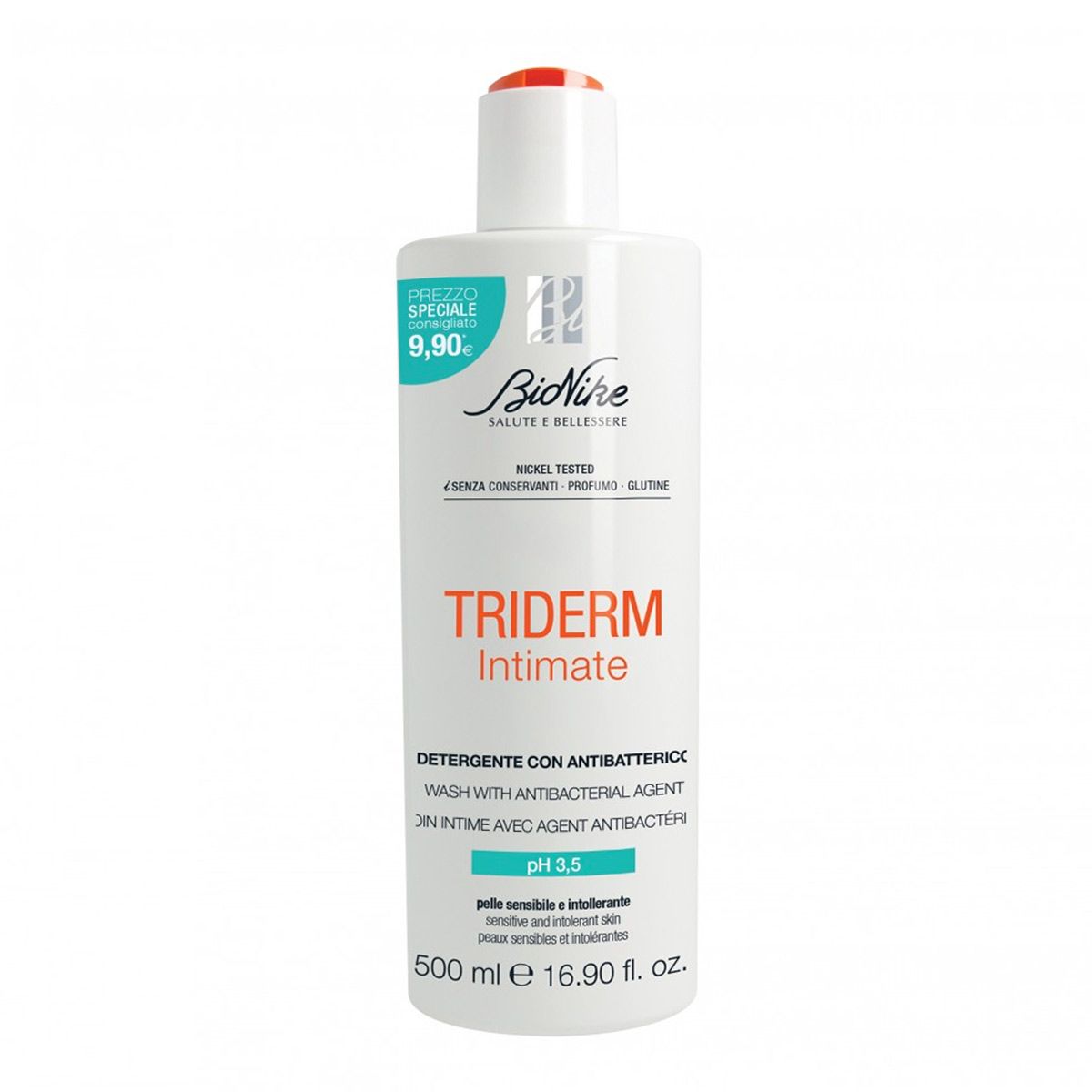 Bionike Triderm Intimate Detergente Intimo Con Antibatterico 500ml