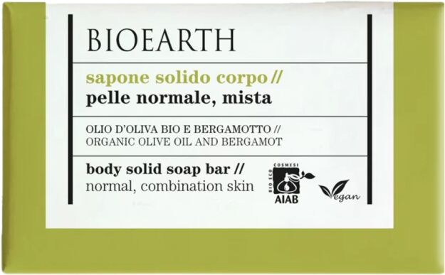 bioearth Saponi Sapone Solido Corpo Olio di Oliva e Bergamotto