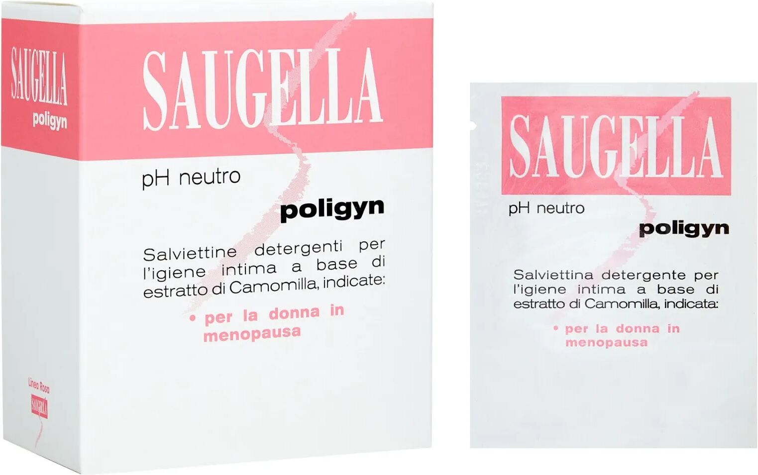 Saugella Poligyn Salviette Detergenti Donna Menopausa 10 Pezzi