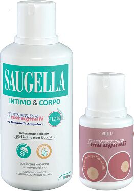 Saugella Diverse Ma Uguali Detergente Intimo e corpo 500 Ml+100 Ml In Omaggio