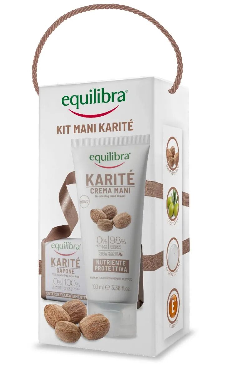 Equilibra Kit Mani Karité Sapone 100% Vegetale + Crema Mani