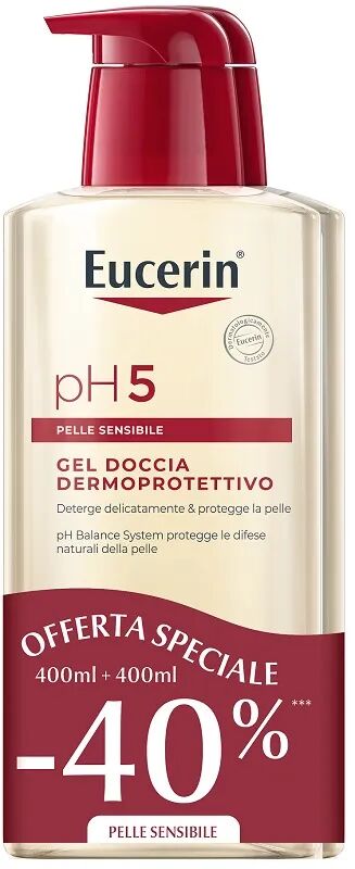 Eucerin pH5 Gel Doccia Dermoprotettivo Pelle Sensibile PROMO BIPACCO 2x400 ml