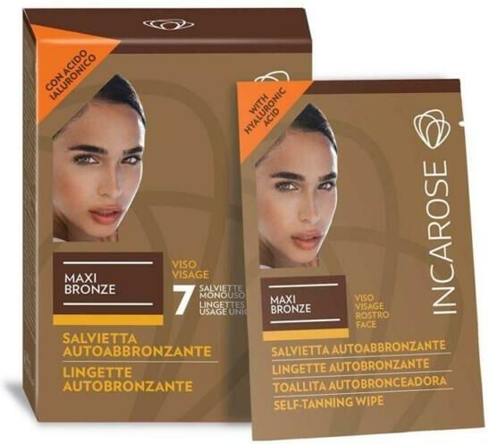 Incarose Maxi Bronze Astuccio Salvietta Viso  (7 salviette monouso - 7X6ml )